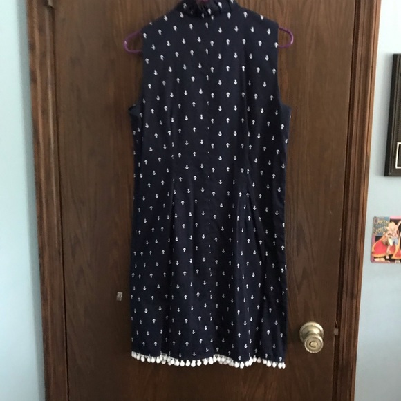 Navy sleeveless shift dress - Picture 2 of 6